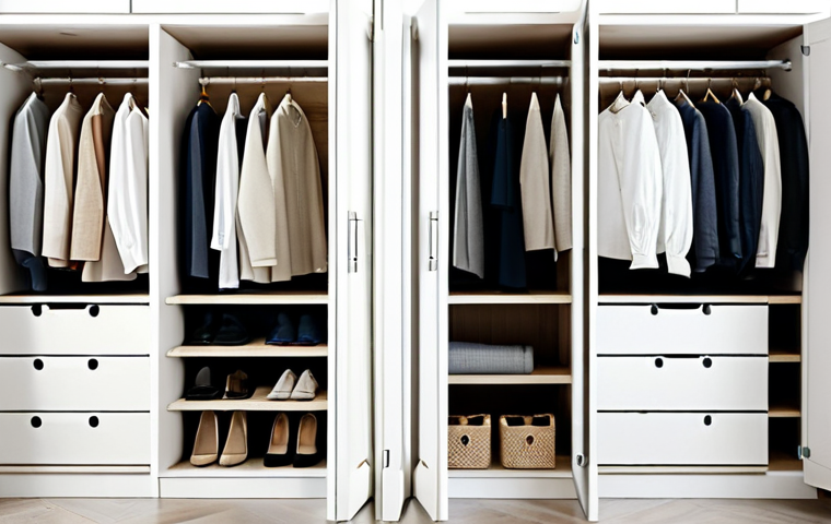 미니멀 워드로브에서 발견한 패션의 아름다움 - **

"A bright, airy closet containing only a few essential, well-cared-for pieces of clothing. Neutr...